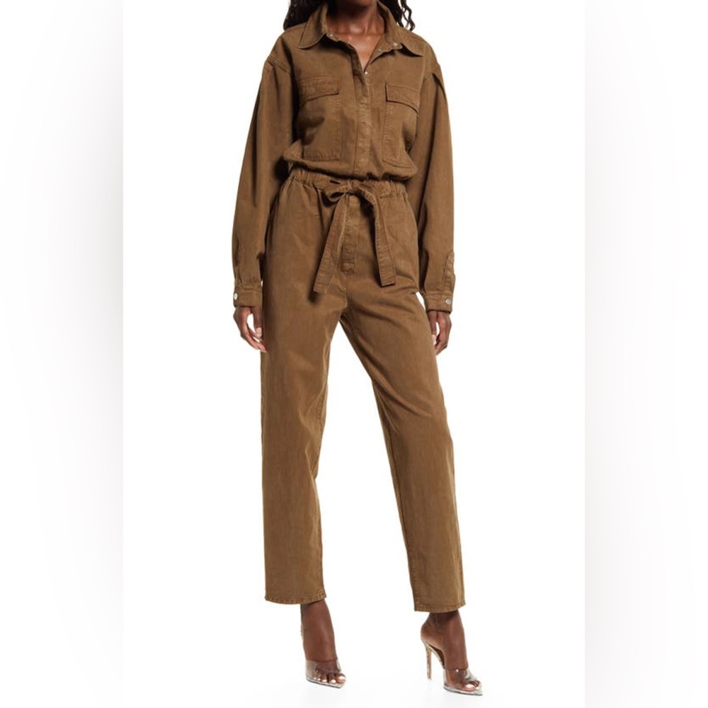 Good American Tan Jumpsuit